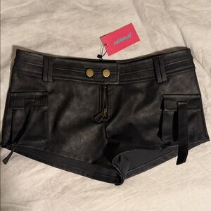 Edikted Cargo Shorts with Gold Accents